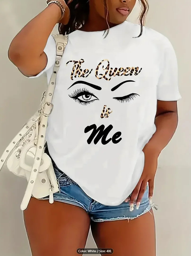Plus Size New Women T-shirt Vintage Cartoon Graphic Print T-shirt Oversized Women's Trending Clothing Fashion Short Sleeve Shirt