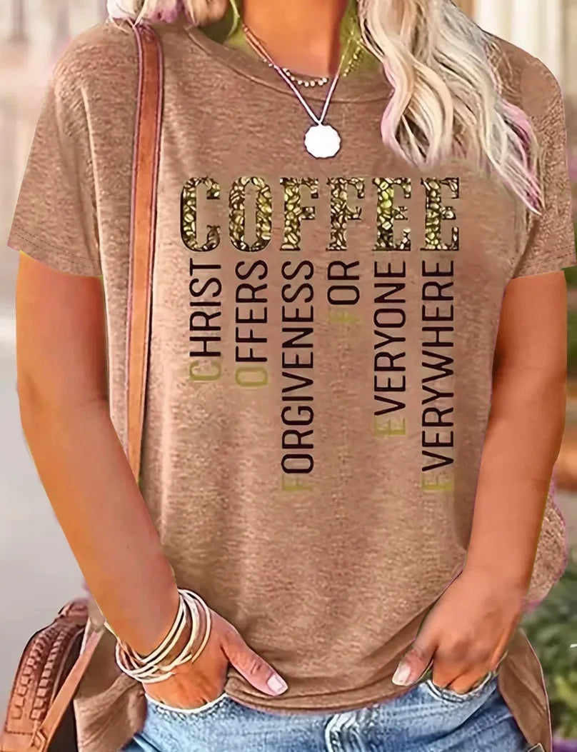 Plus Size New Women T-shirt Vintage Cartoon Graphic Print T-shirt Oversized Women's Trending Clothing Fashion Short Sleeve Shirt